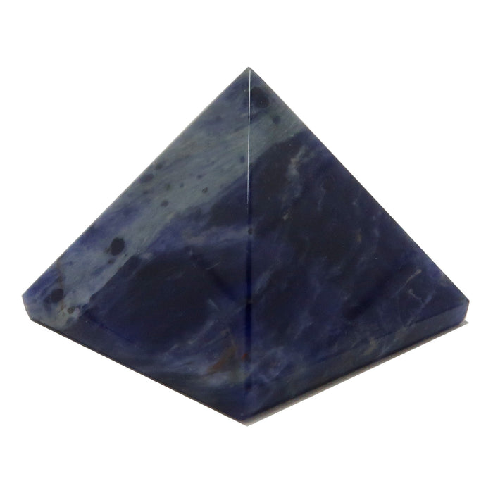 Sodalite Pyramid Sharp Mind Thinker Stone Spiritual Blue White