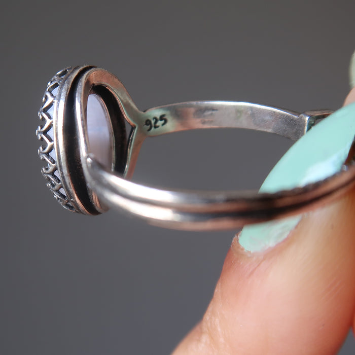showing the 925 stamp on the ring band