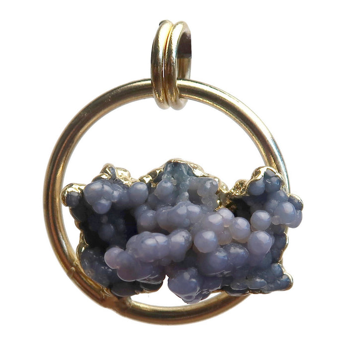 Purple Agate Pendant Dionysus' Grape Orchard Gold Hoop Gem
