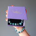 bracelet in a purple gift box