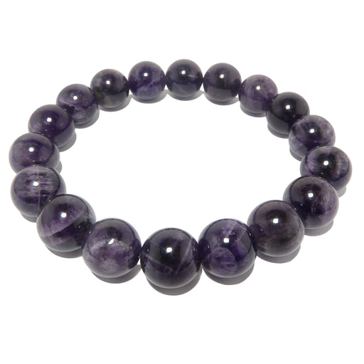 dark purple amethyst beaded stretch bracelet