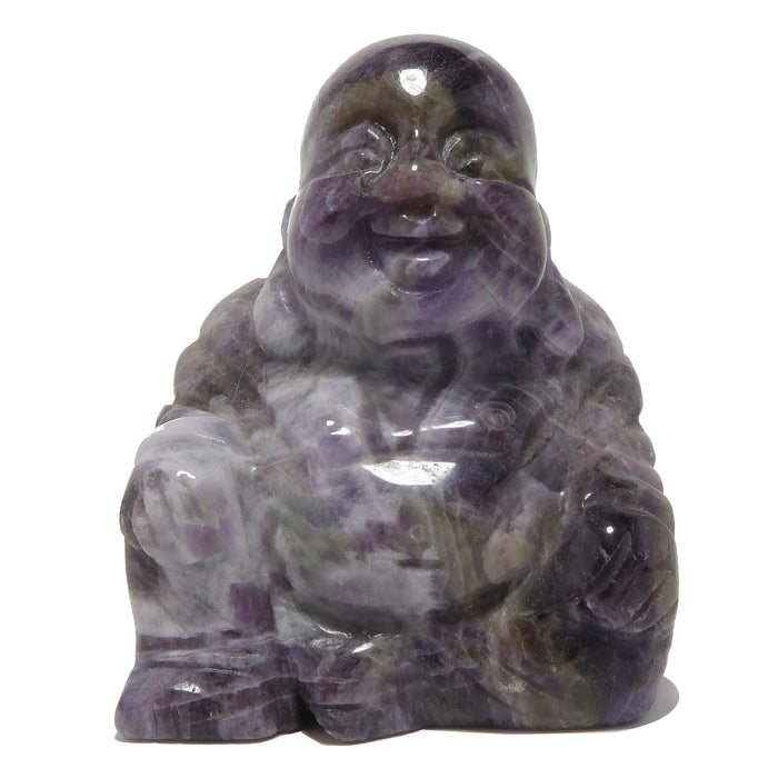Amethyst Buddha Enlightenment Laughing Purple Statue