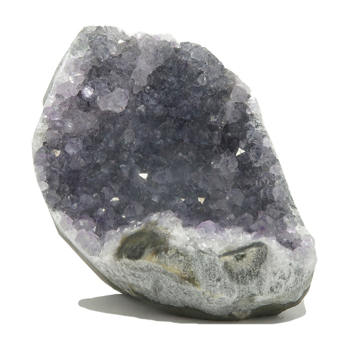 sparkling purple amethyst geode cluster