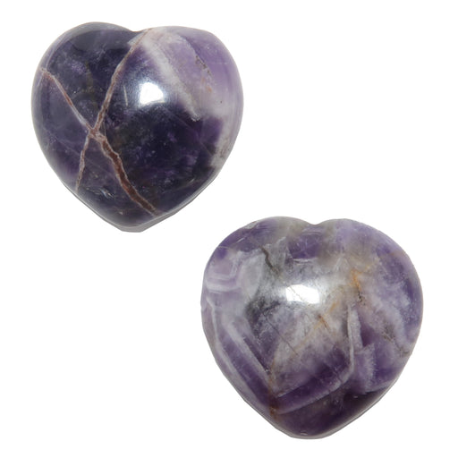 purple amethyst heart set