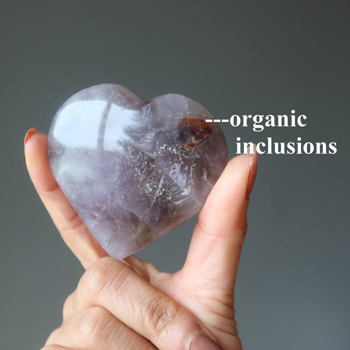 Amethyst Heart Spiritual Love Purple Crystal