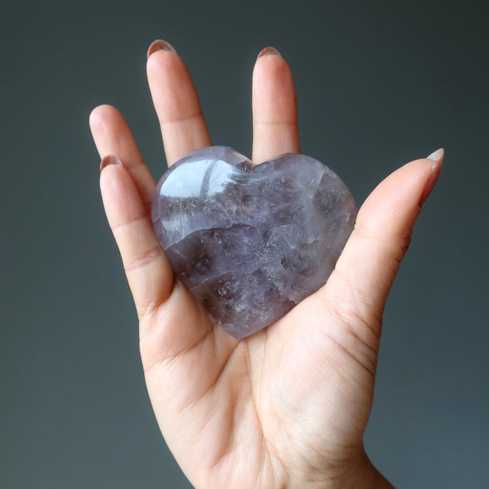 Amethyst Heart Deep Feelings Spiritual Love Purple Crystal