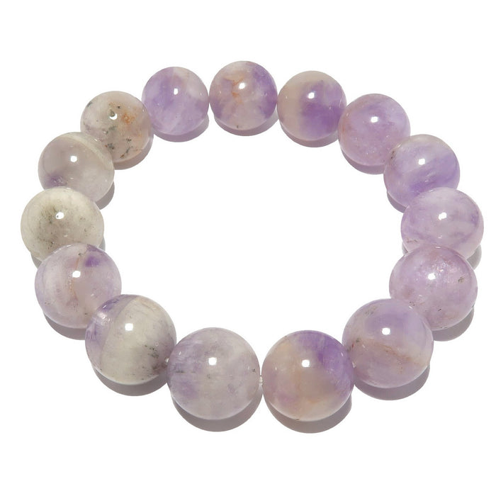 lavender purple amethyst bracelet in 13-14mm beads