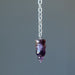 zoom in 24 inches Amethyst Pendulum pendant on Adjustable Chain