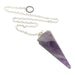 light purple amethyst pendulum on sterling silver chain