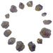 set of 14 of Purple Raw Double Terminated Amethyst 