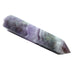 horizontal view of 3.5-4 x 0.6 to 1 inches purple Amethyst Chevron crystal point tower Wand