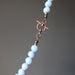 beaded angelite necklace with toggle clasp