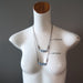 two angelite cloud necklaces on mannequin to show length difference