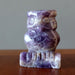 2.25-2.5 Inch purple Amethyst owl on the table