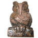 Rhodonite Owl Figurine Pink Messenger of Love Gemstone Carving