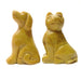 Animal Set 09 Cat Dog Yellow Jasper Stone Carving Pair - I Dig Crystals
