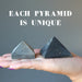 hand holding apache gold pyramids to show each is unique