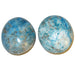 a pair of blue oval Apatite Polished Stones