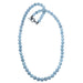 blue aquamarine necklace beaded with gunmetal toggle clasp