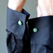 black french cuffs with green aventurine cufflinks