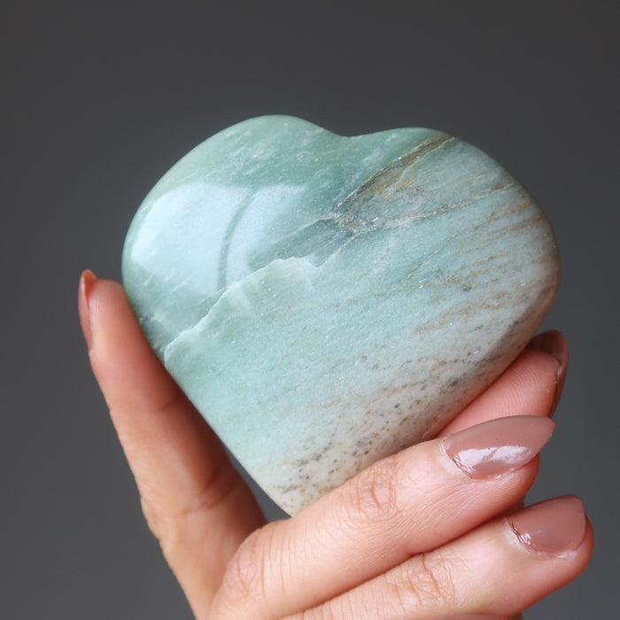 Green Aventurine Heart Rich Rugged Stone of Love and Wealth