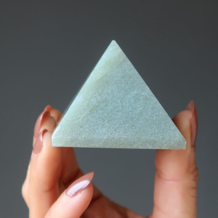 Green Aventurine Pyramid Trickle-Up Theory Prosperity