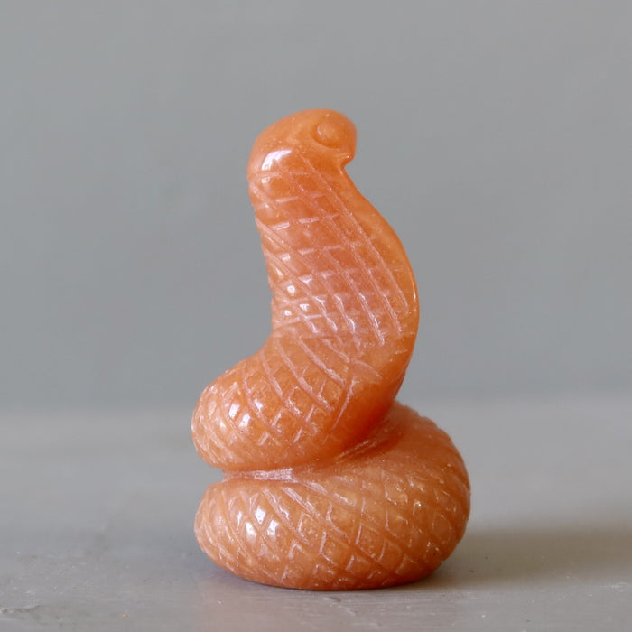 Red Aventurine Snake Intuition and Instinct Animal Serpent