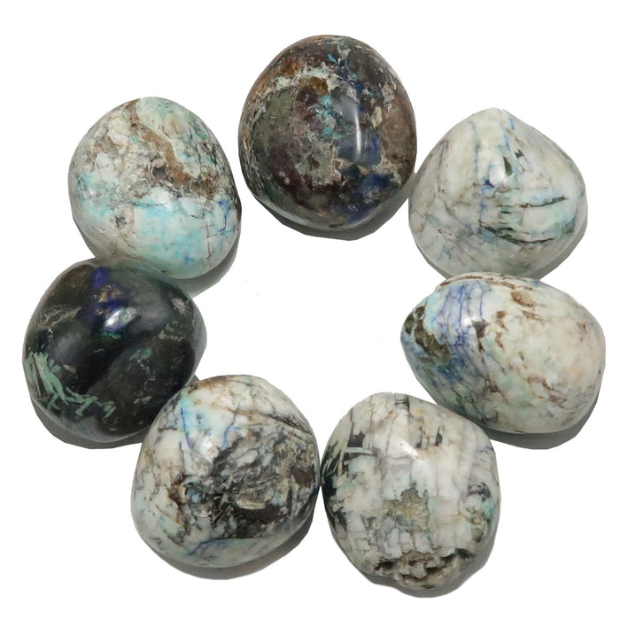 azurite malachite tumbled stones