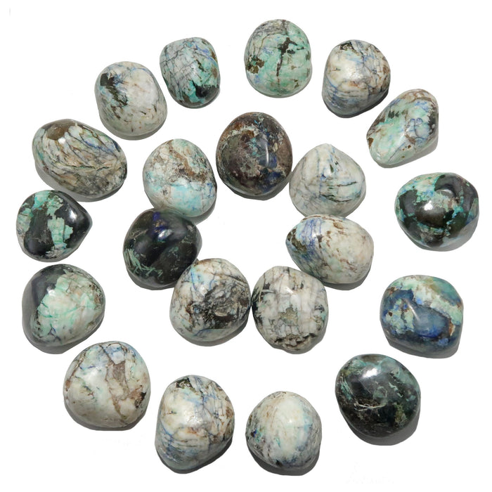 Azurite Tumbled Stones Daydream Delight Blue Green Malachite