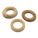 3 wooden ring stands 