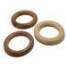 3 wooden ring stands 