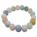 multicolored beryl beaded stretch bracelet in 9-10mm beads