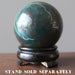 bloodstone sphere on wood display stand which is sold separately