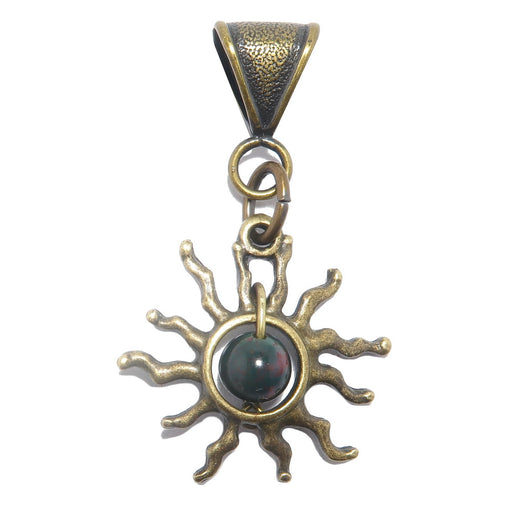 bloodstone sun pendant
