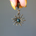 back side of bloodstone sun pendant