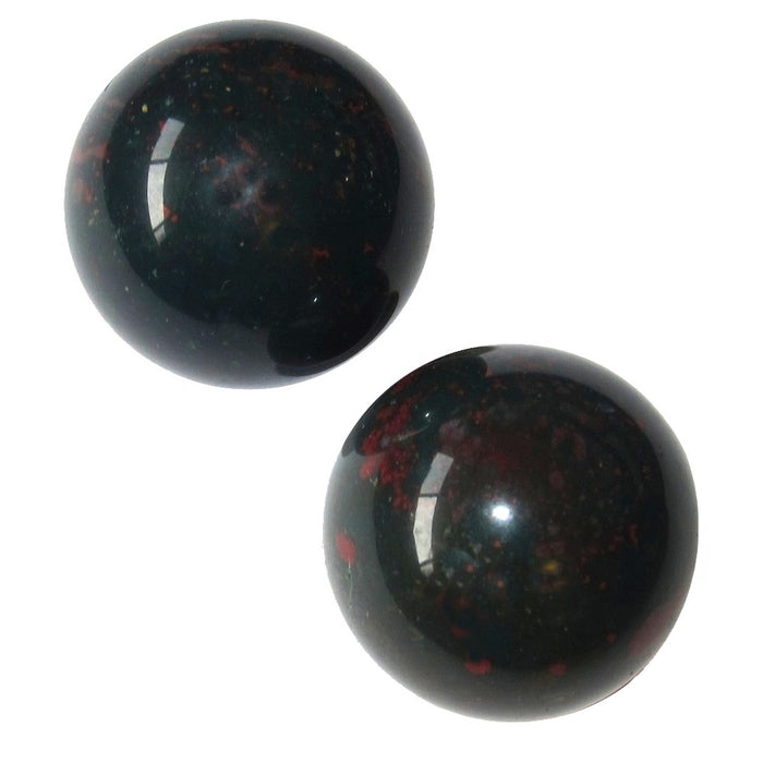 Bloodstone Sphere Pair Power Stone Prosperity Bringer Crystal Balls
