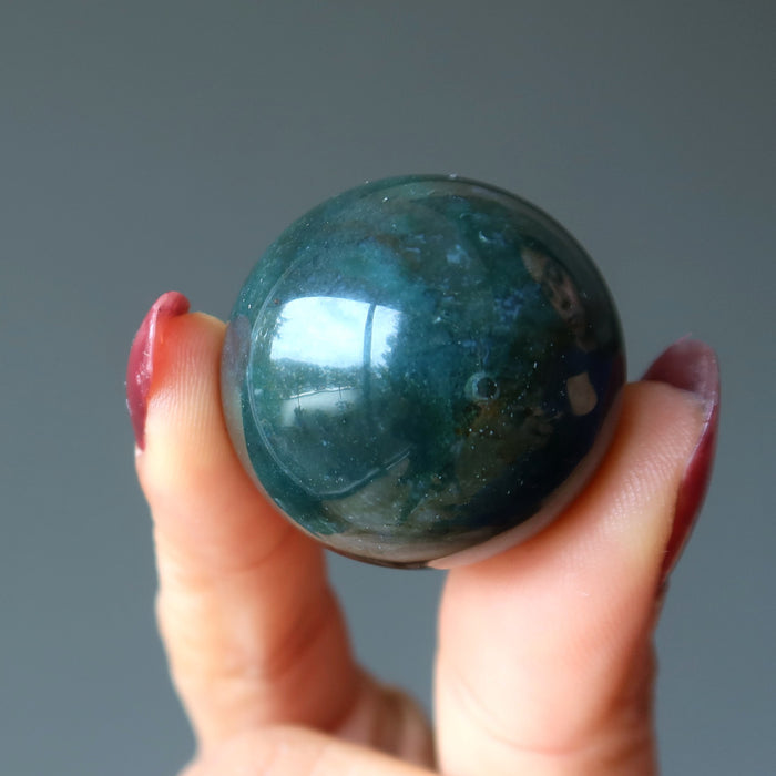 Bloodstone Sphere Pair Power Stone Prosperity Bringer Crystal Balls