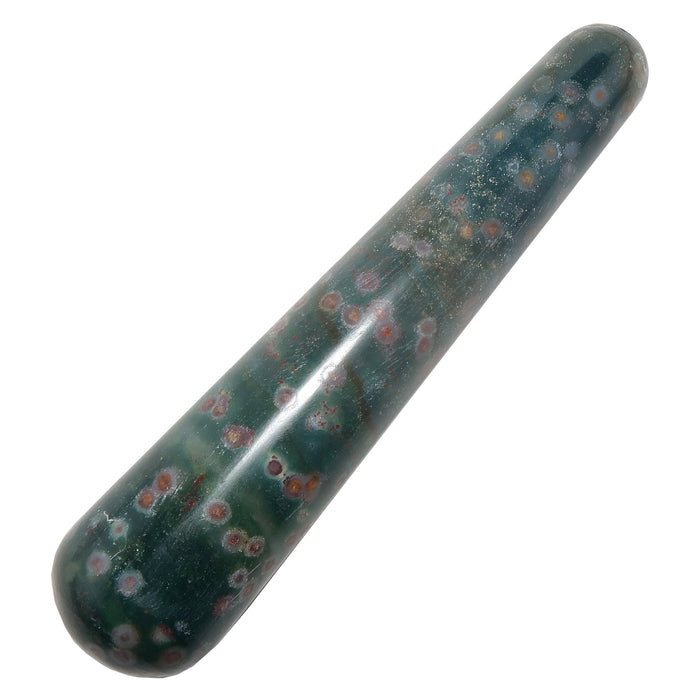 green and red bloodstone tapered massage wand