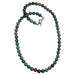 round indian bloodstone beaded necklace with toggle clasp