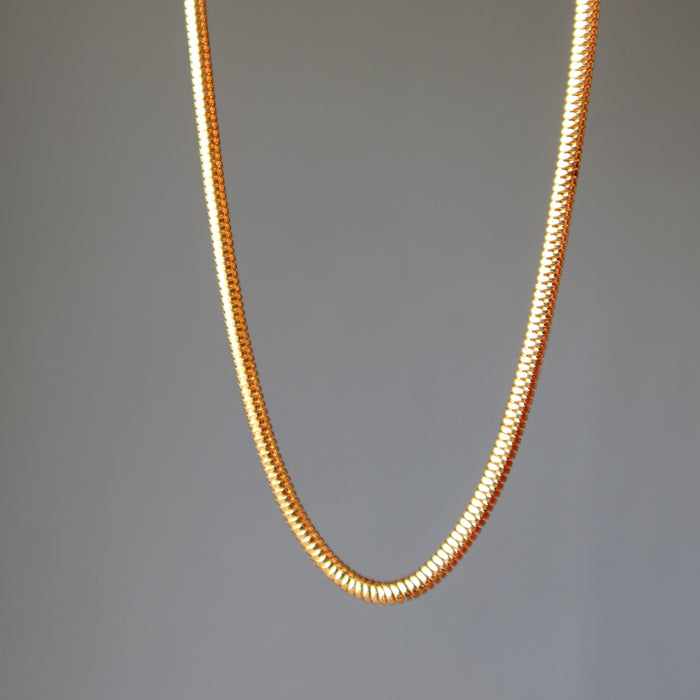 gold plated brass snake chain necklaces 