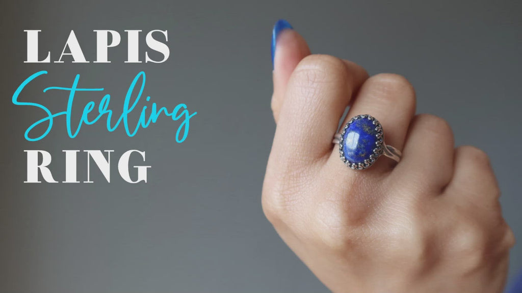 video featuring lapis sterling ring