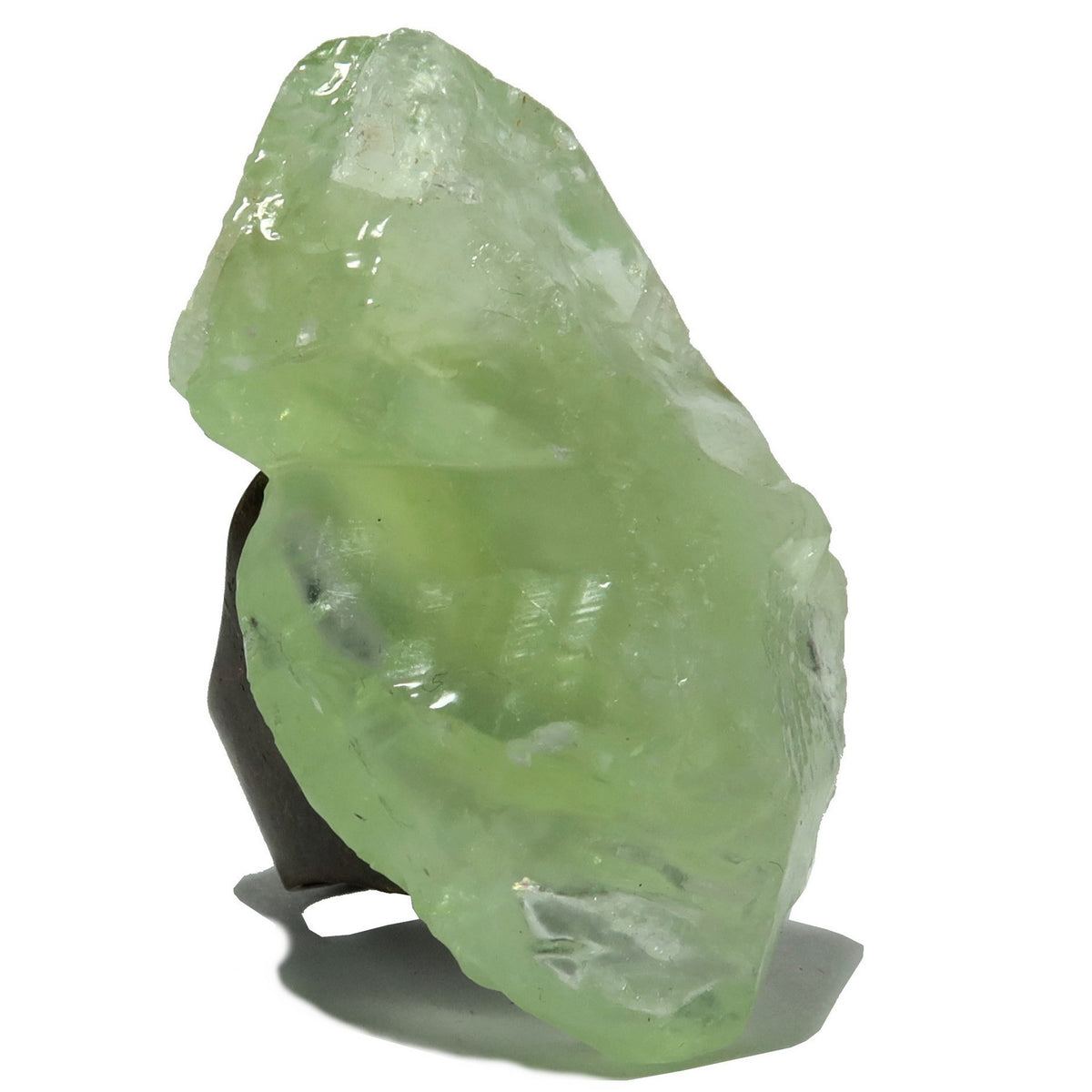 Green Calcite Ring Rock Candy Bronze Adjustable — Satin Crystals
