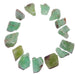 14 green calcite rough stones