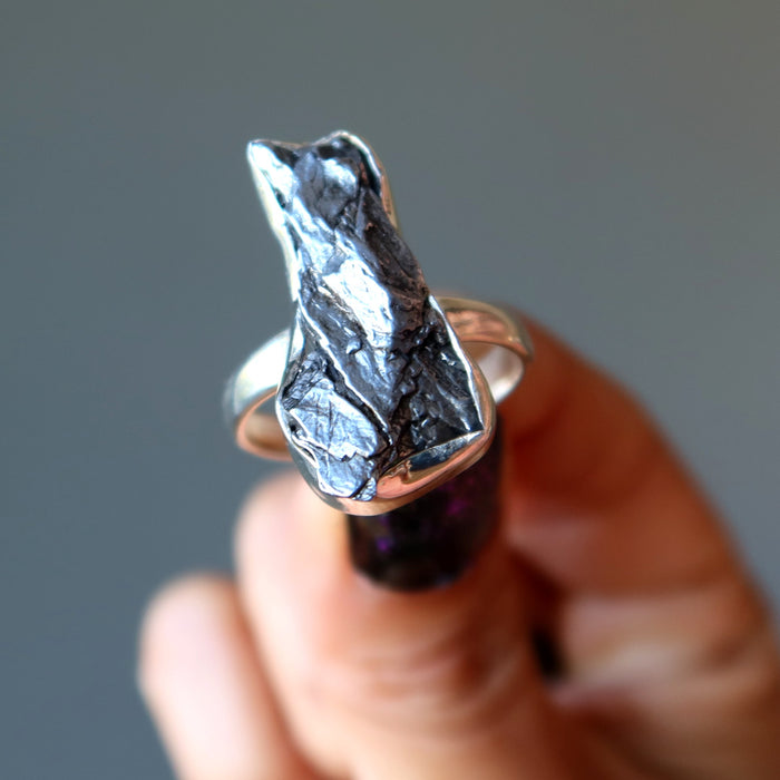 Campo Del Cielo Meteorite Ring Mysterious Universe Sterling Silver