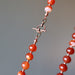 carnelian copper beaded necklace with antique toggle clasp