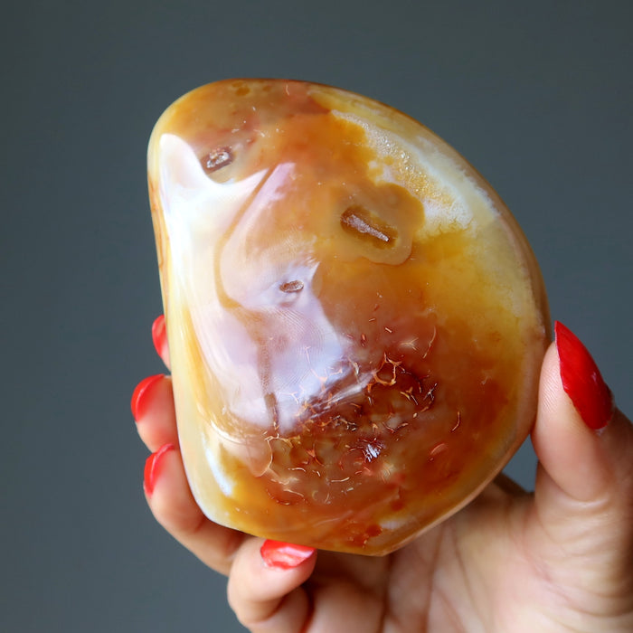 Carnelian Standing Stone Positive Presence Orange Healing Crystal