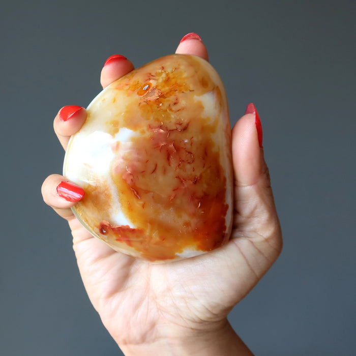 Carnelian Standing Stone Positive Presence Orange Healing Crystal