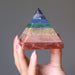 holding 7 Layers of Rainbow Chakra Pyramid