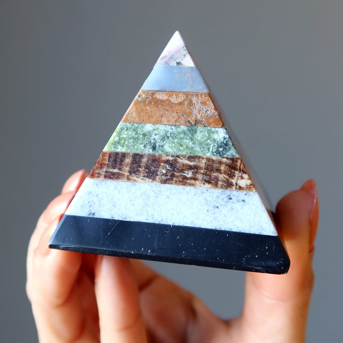 Crystal Pyramid Miracle Mountain of 7 Colors Stone Peru