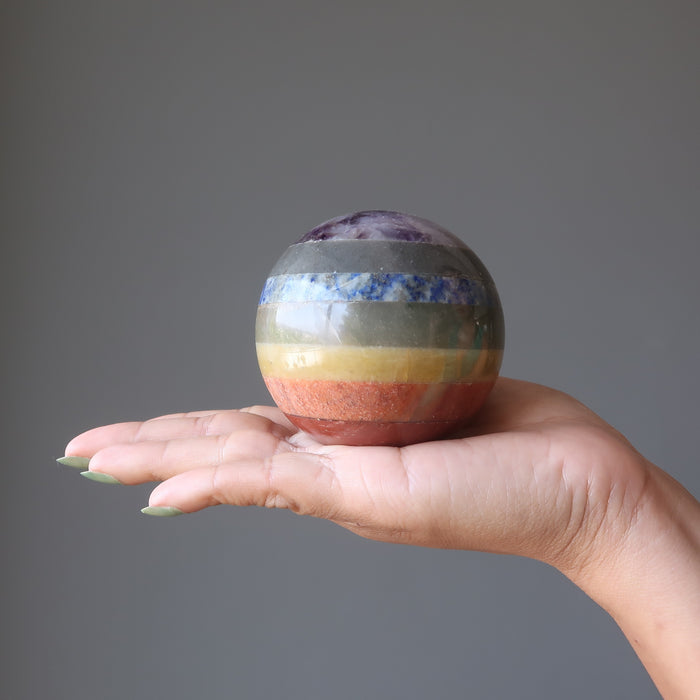chakra sphere in palm of hand